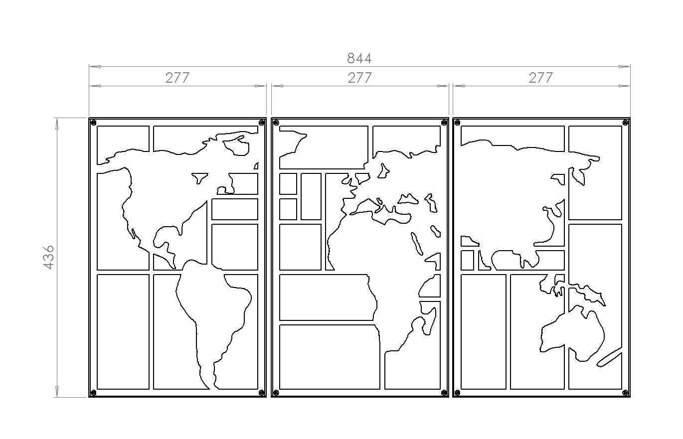 Tri world map